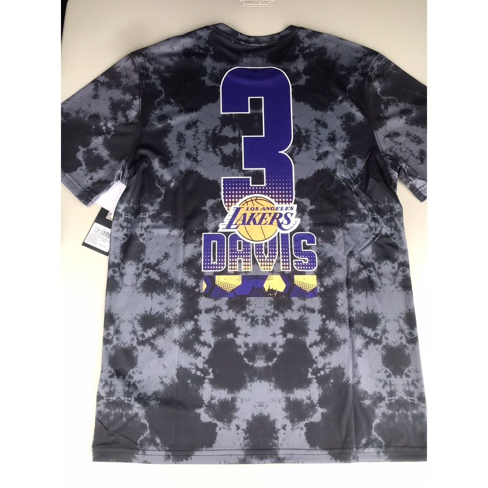 Los Angeles LA Lakers Anthony Davis #3 Gray Tie Dye Graphic T-Shirt Men's Medium - Picture 7 of 14